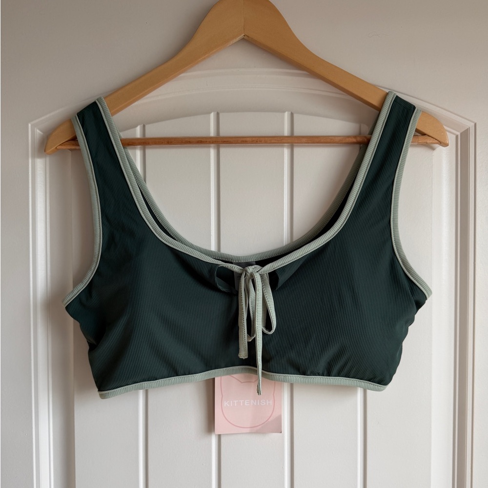 Kittenish Ribbed Swim Top